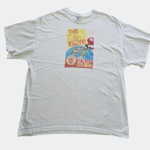 Vintage Super Mario Propaganda Bowser Villain Recruit Poster Cotton Tee Shirt XL